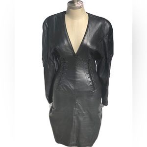 Vintage Leather Michael Hoban dress